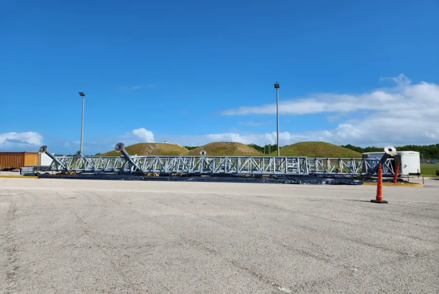 Steel framework outdoors at the Vanwin project in Cape Canaveral